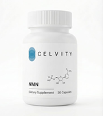 Celvity NMN dietary supplement, 30 capsules — front of bottle